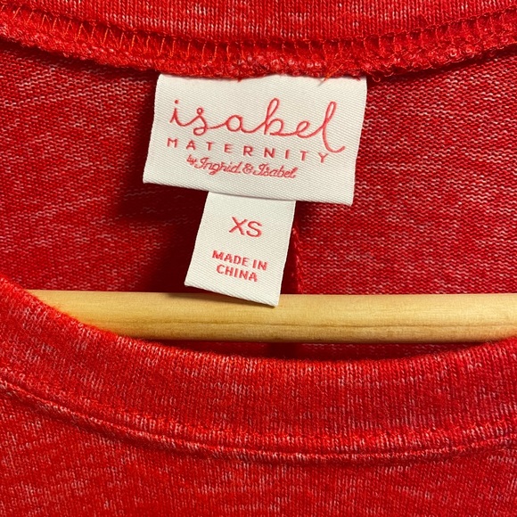 2/$30 Isabel Maternity long sleeved red top size XS - Picture 4 of 6